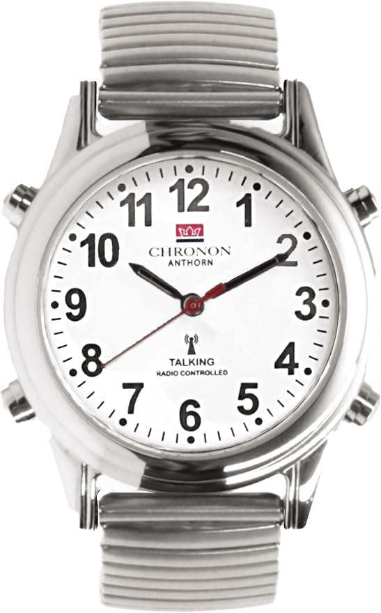 CHRONON Anthorn Atomic Talking Watch Stainless Steel Expandable Strap Ladies