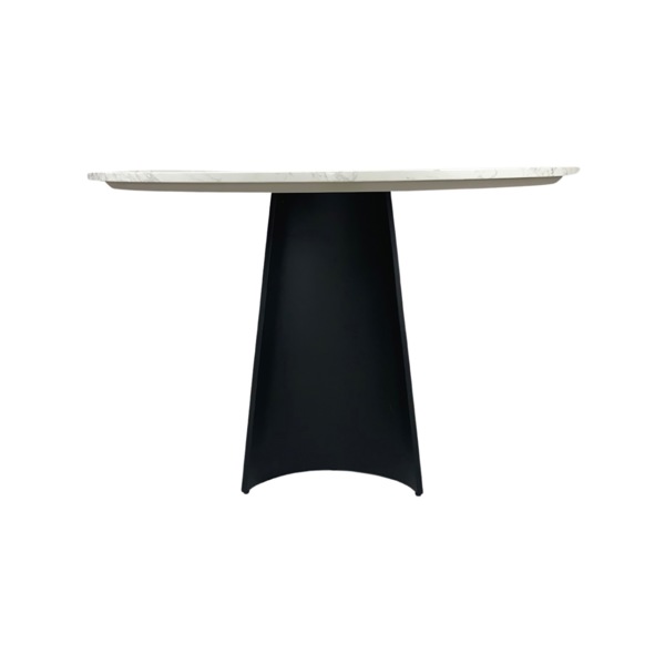 Rosemary Oval Dining Table - Black & White Marble