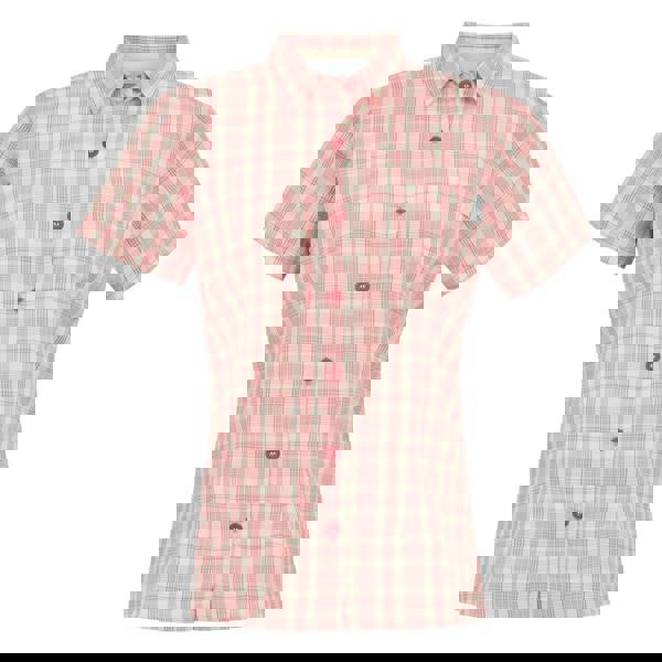 Regatta Womens/Ladies Mindano VIII Checked Short-Sleeved Shirt - Peach Bloom