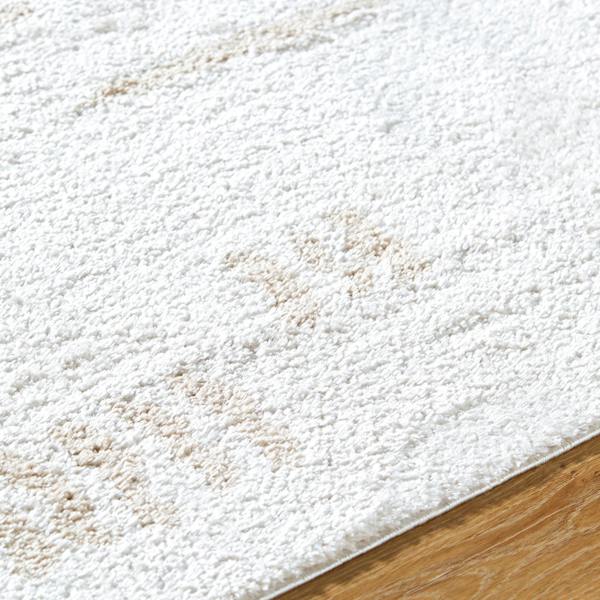 Livabliss Fossay Shag-Washable Beige Modern High Pile Rug