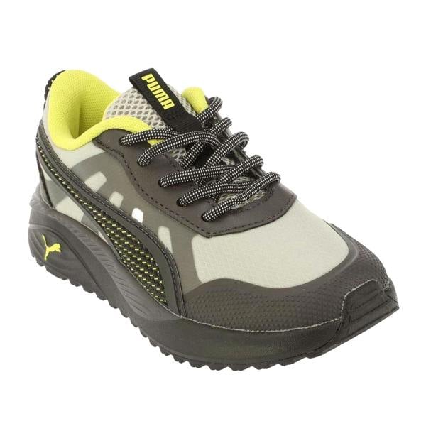 Puma Childrens/Kids Excursion Trainers - Green/Yellow - 