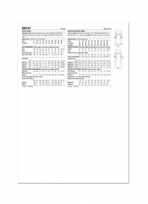 Simplicity Sewing Pattern 9747, Dresses for Women, K5 (8-10-12-14-16) - Intermediate