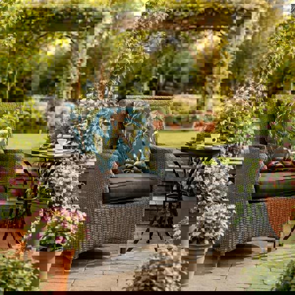 Scatter Cushions Polyester 45cm x 45cm (18"x18") – Outdoor Garden Sofa Cushions | UK Made TROPICAL BLUE The Garden Furniture Shop