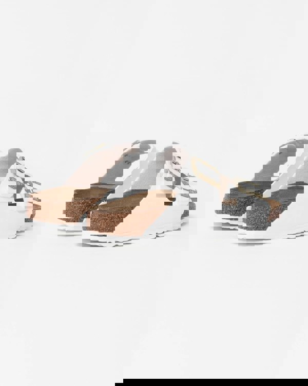 Birkenstock Arizona Birko-Flor Patent Womens Sandals - White