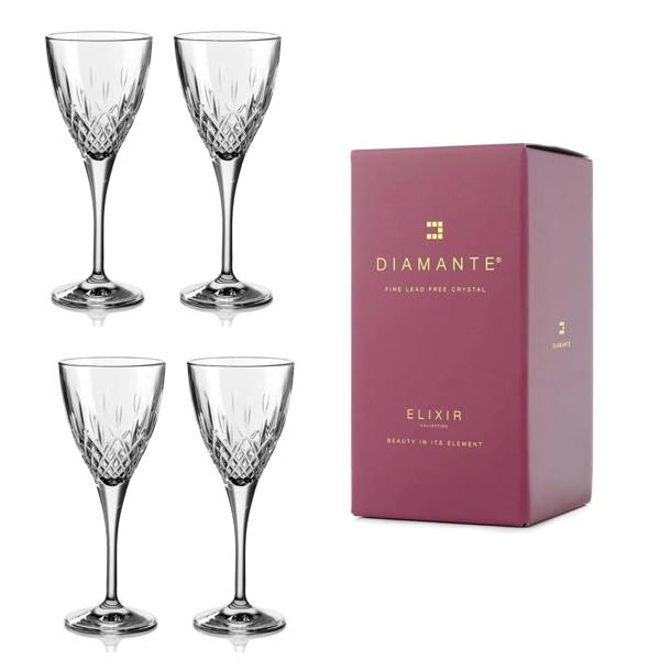 Regency Crystal Wine Glasses - Set of 4