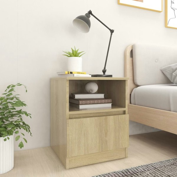 Berkfield Bed Cabinets 2 pcs Sonoma Oak 40x40x50 cm Engineered Wood