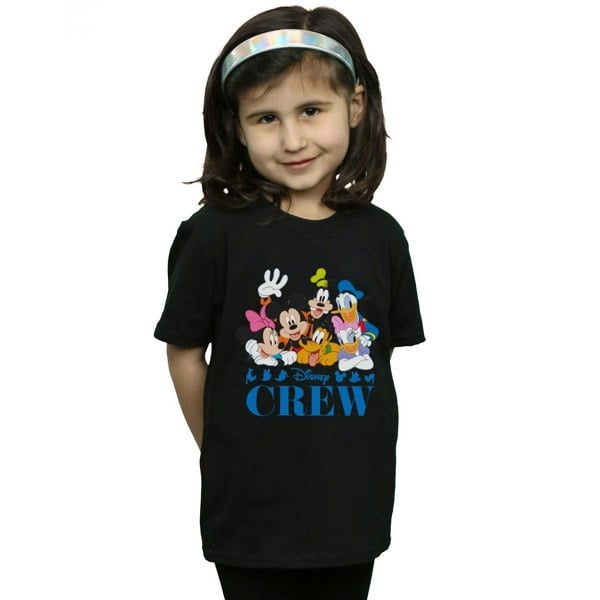 Disney Girls Mickey Mouse Disney Friends Cotton T-Shirt - Black