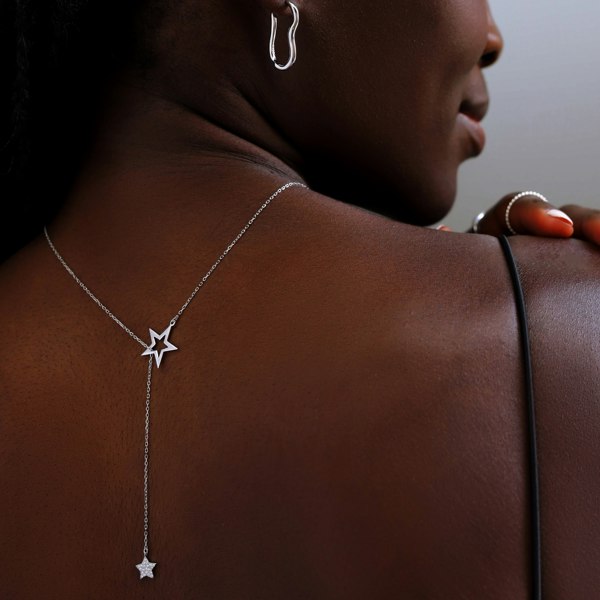 Gold Trip Double Star Lariat Necklace