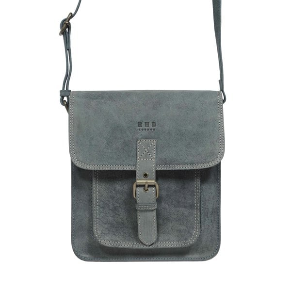Real Hide Bags 'CAROLYN' Denim Distressed Real Leather iPad Tablet Crossbody Bag