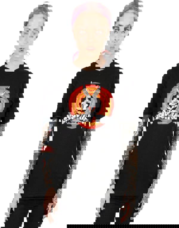 Looney Tunes Womens Black Bugs Bunny Short Sleeved T-Shirt