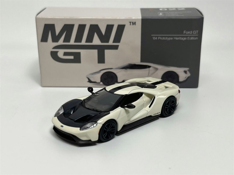 Mini GT Ford GT 1964 Prototype Heritage Edition LHD White 1:64 Mini GT MGT00622L