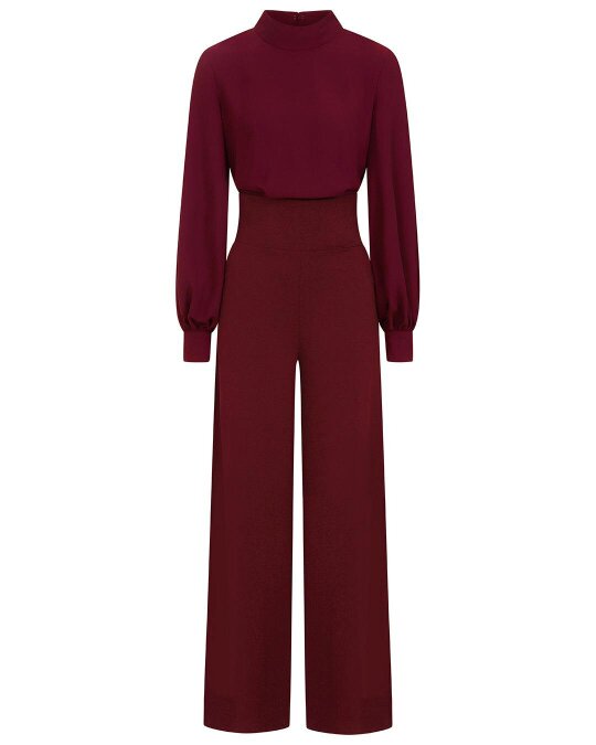HotSquash Wide Leg Jumpsuit with Blouson Sleeve