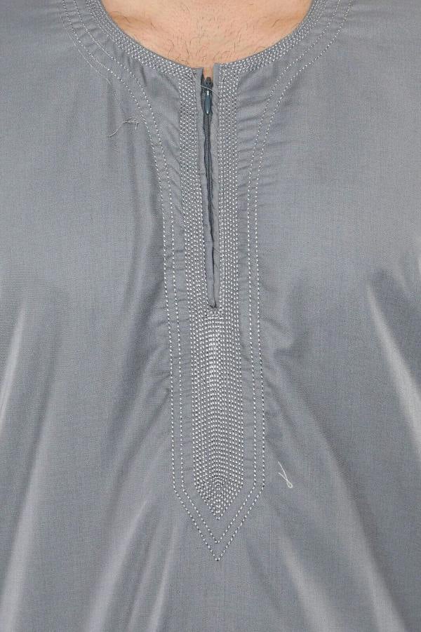 Infinity Leather Mens Thobe Jubba Islamic Arab Moroccan Saudi Zipped Kaftan Arab Robe