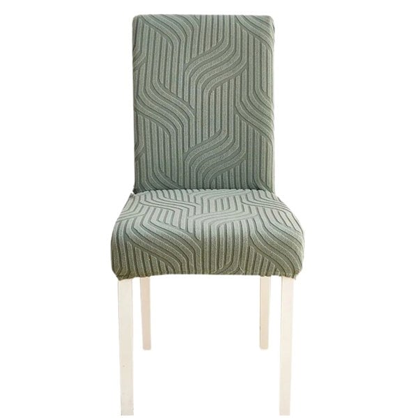 Anyseat Cypress Green Linear Elastic Chair Cover for Dining Room