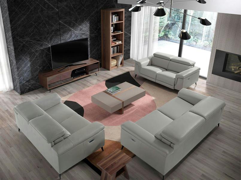 Angel Cerdá Relax sofa in grey leather 6107/6108