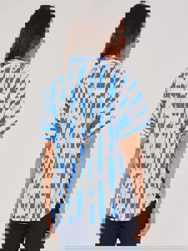 VIZ-A-VIZ Brushstroke Notch Neck Shirt