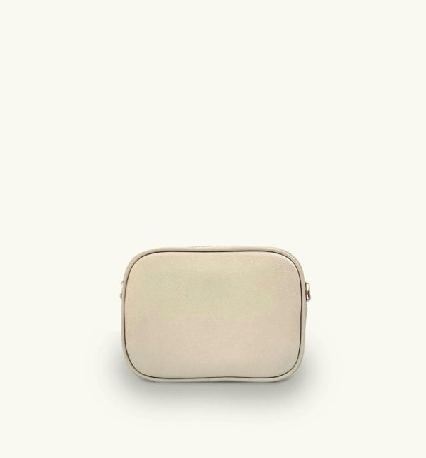 Apatchy London The Penelope Woven Leather Camera Bag - Stone