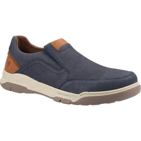 Hush Puppies Mens Fletcher Leather Shoes - Navy/Tan