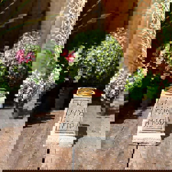 Stone Cast Memorial Vase