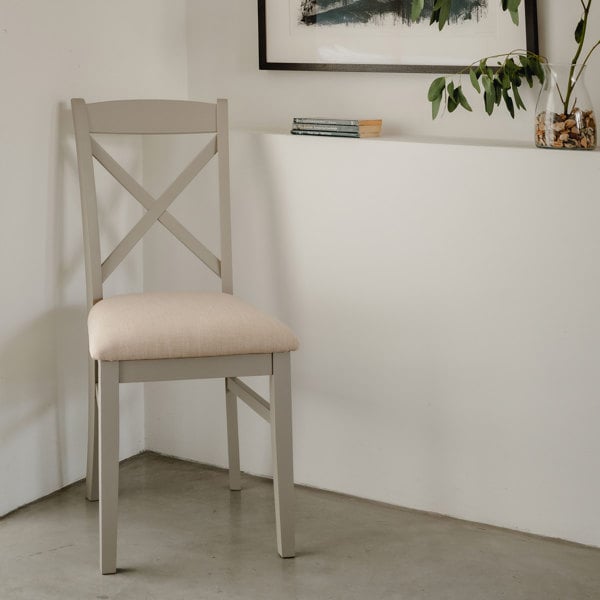 Statement Furniture Florence Crossback Dining Chair with Upholstered Seat