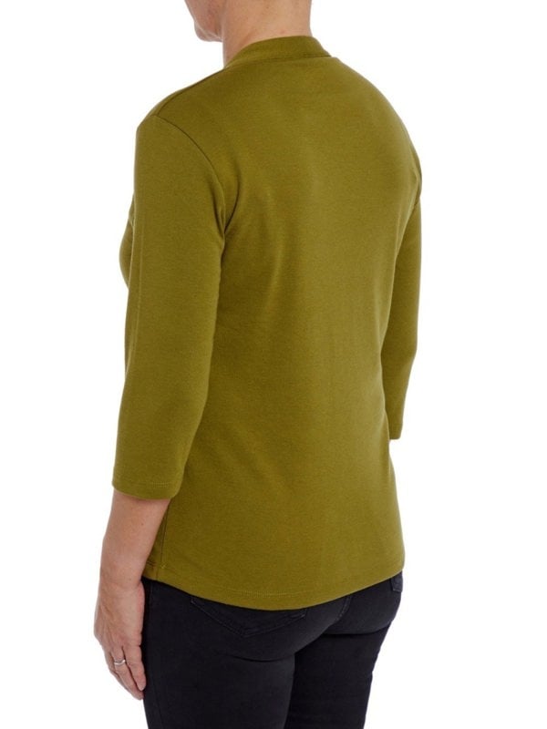 PennyPlain High Back V-neck Top - Forest