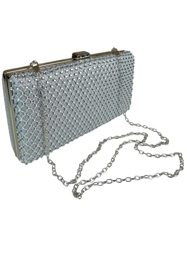 Paulo Due Diamante Lattice Clutch Bag
