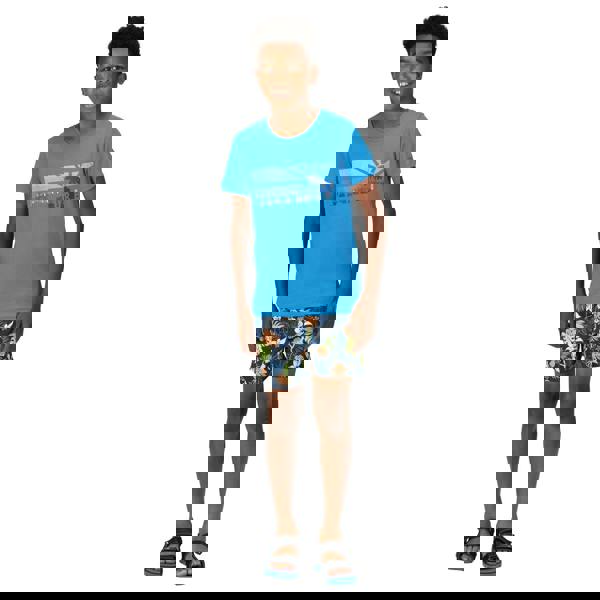 Regatta Childrens/Kids Skander II Tropical Swim Shorts - Navy - 