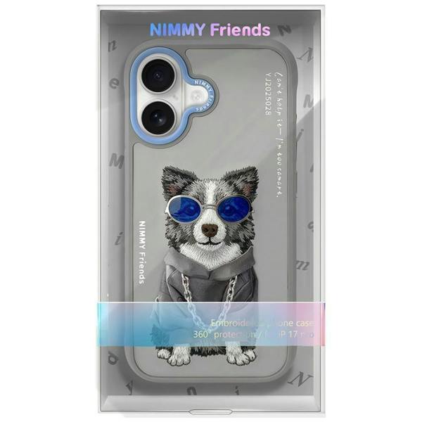 Nimmy Friends Nimmy Glasses Cool Dog Case with MagSafe for iPhone 17 6.3" Grey Blue - N-YJ-IP17-028