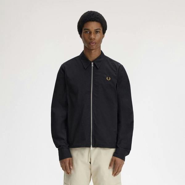 Fred Perry Seersucker Zip Through Overshirt