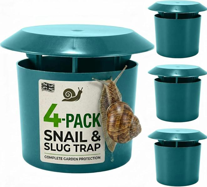 My Garden Outdoor Living Snail and Slug Trap Eco Friendly Non-toxic Plastic Pest Catcher Box Safe Outdoor Gardening flowers Pack of 4