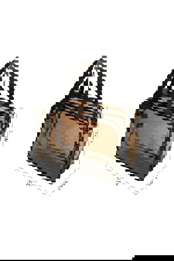 Living and Home Dry/Wet Separation Transparent Travel Makeup Bag