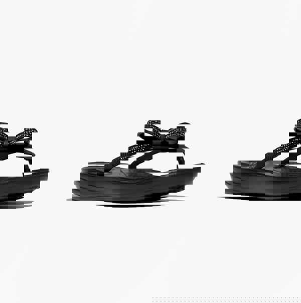 FitFlop iQUSHION GLITZ-BOW Ladies Flip Flops Black