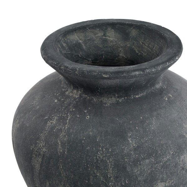 Wyld Haus Stonefern Black Aged Stoneware Vase