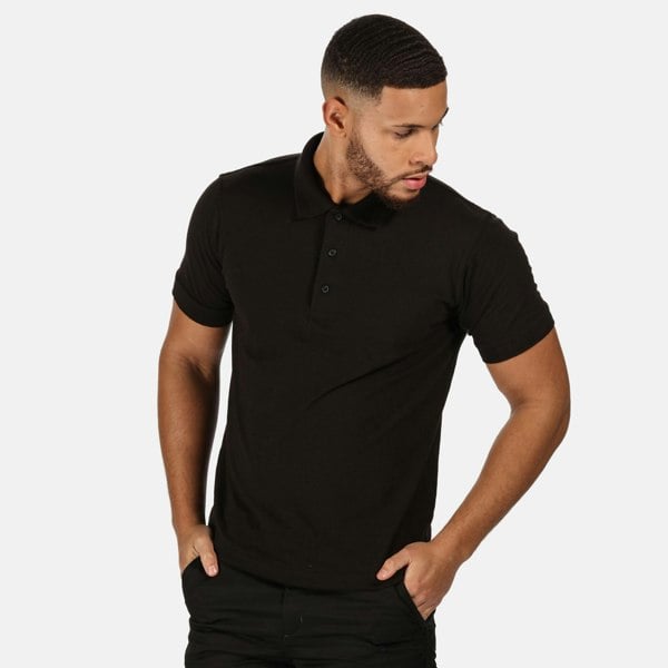 Regatta Professional Mens Classic 65/35 Short Sleeve Polo Shirt - Black