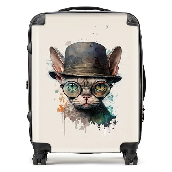 Warren Reed Devon Rex Cat Splashart Suitcase