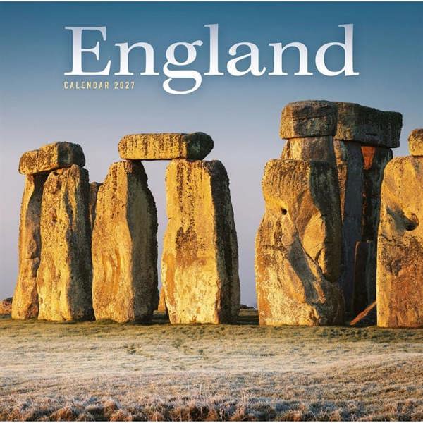 England Calendar 2027, Wall Calendars, Month To View, Travel, Gift