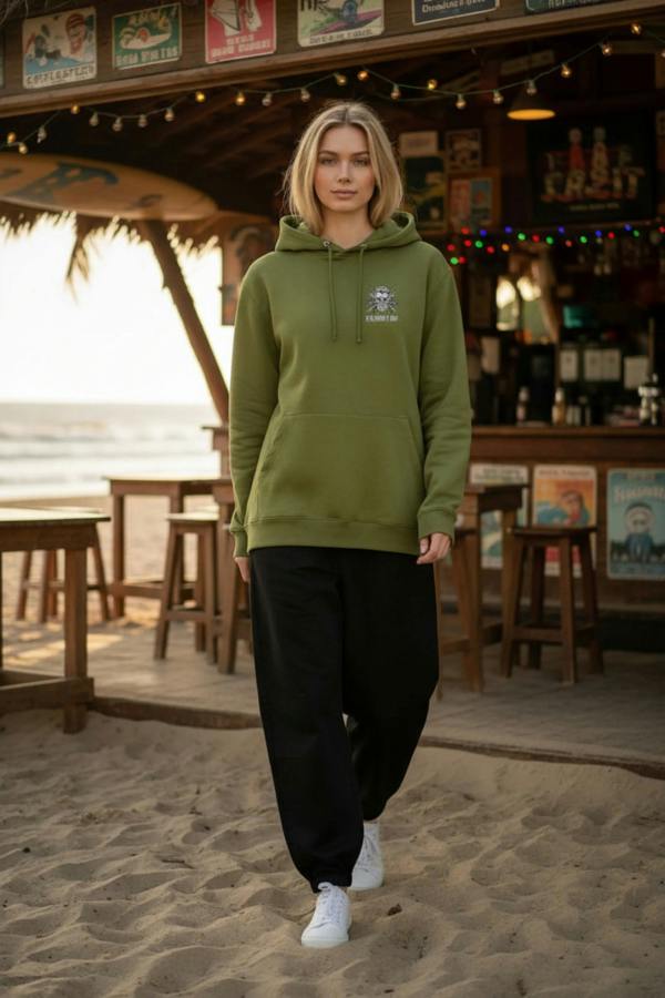 Bob Gnarly Surf Skull & Crossboards Classic Hoodie