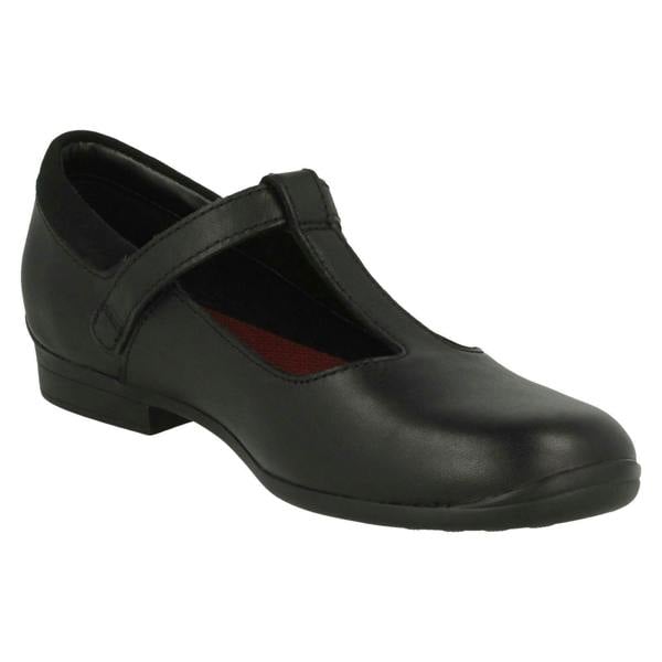 Clarks Girls Clarks T-Bar School Shoes Jamie Sky