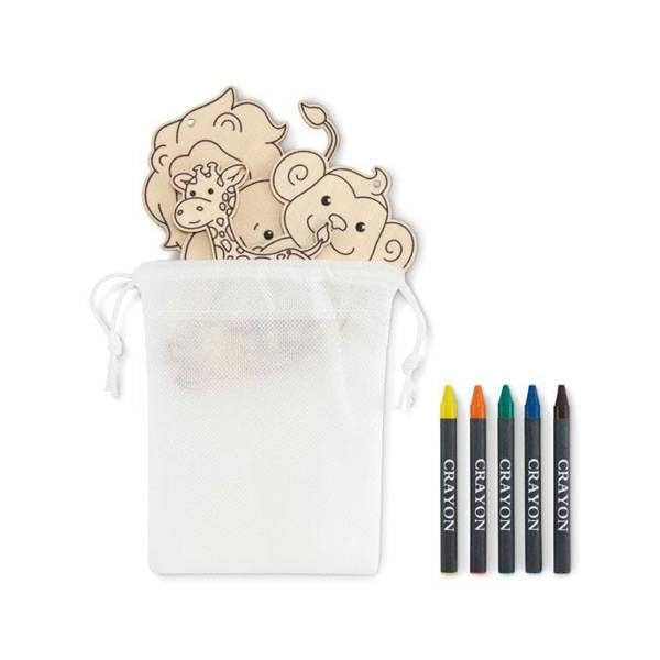 MidOcean Thezoo Wooden Hanging Decoration - White - 