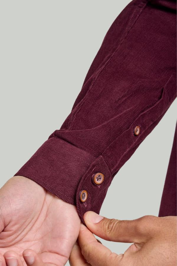 Burgundy Corduroy Shacket