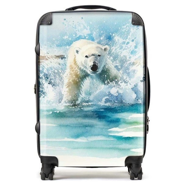 Warren Reed Hunting Polar Bear Watercolour Suitcase