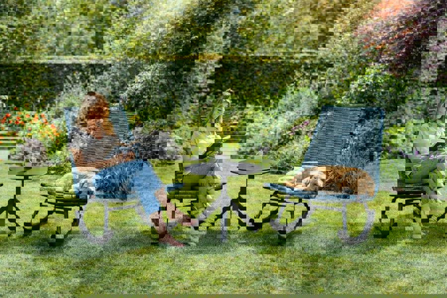 Jade Rocking Chairs Set - Ergonomic Garden Rocking Chairs with Side Table The Garden Furniture Shop