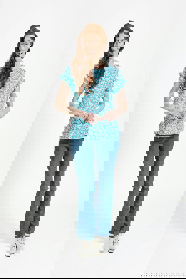 Mudflower Floral Print Lightweight Top