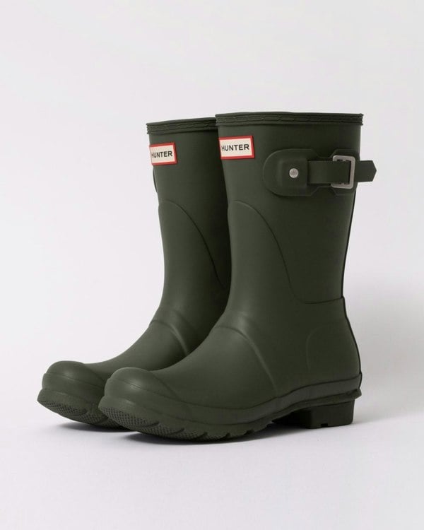 Hunter Original Short Womens Wellies - Dark Olive