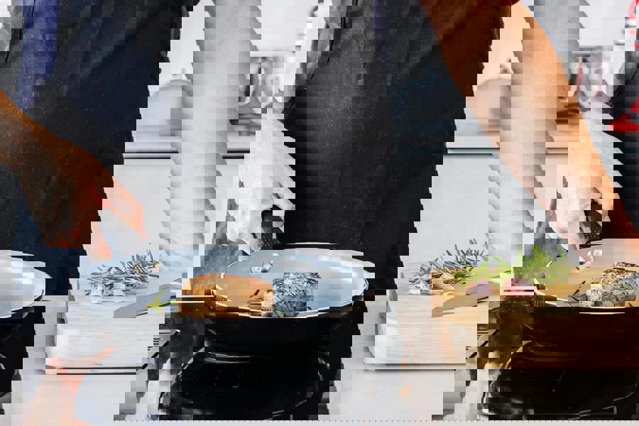 MasterClass 2pc Ceramic Non-Stick Eco Frying Pan Set with 2x Induction-Safe Frying Pans, 24cm and 28cm