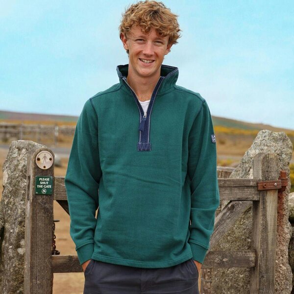 Lazy Jacks LJ40 - Men's Quarter Zip Sweatshirt - Forest