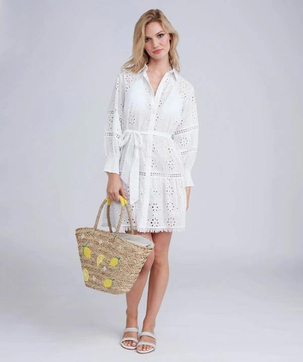 Pia Rossini Citrus - Straw Beach Basket