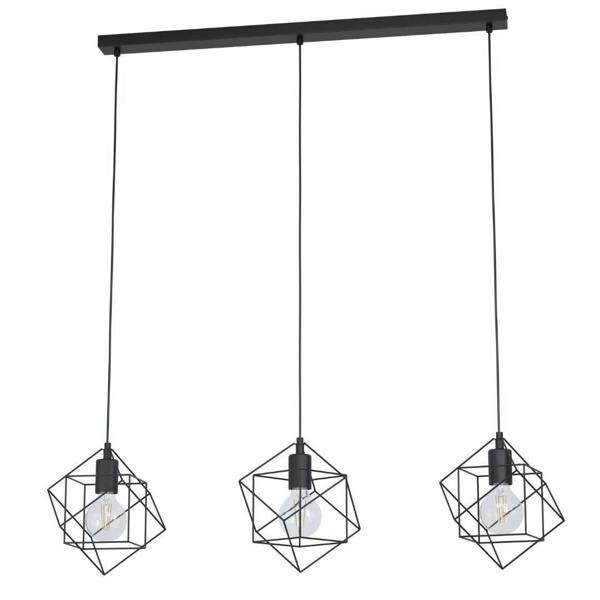 Pagazzi Lighting Helix 3 Light Black Pendant Ceiling Light
