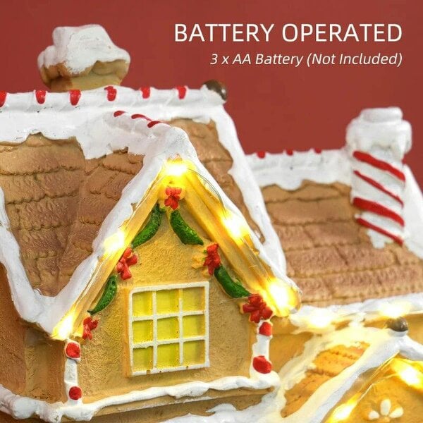 Bobobiy Gingerbread House Light & Music Christmas Decoration