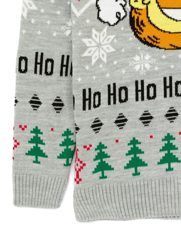 Garfield Mens Grey Character Christmas Jumper